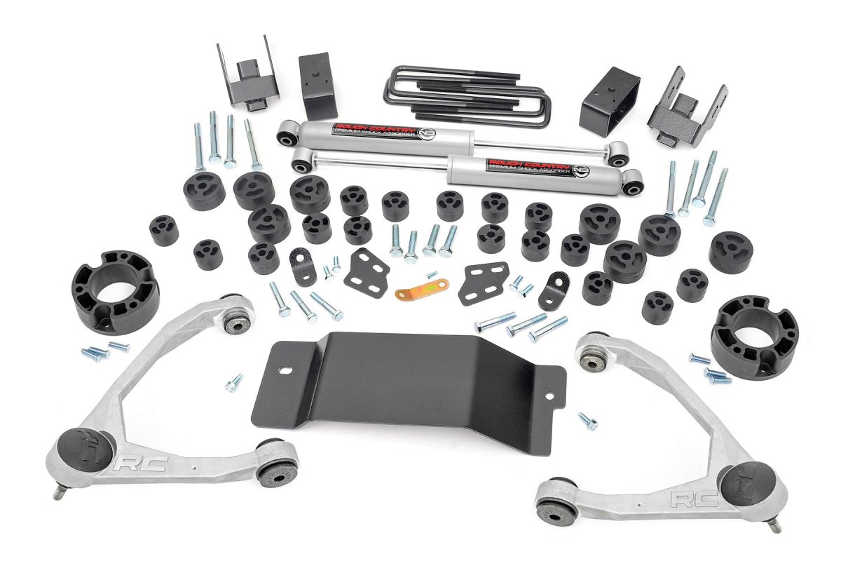 Chevrolet Silverado 1500 Suspension Lift Kit - Rough Country - 4.75 Inch Lift, Combo, N3 Shocks - '07-'13